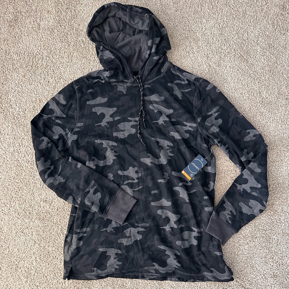 Jockey brushed back fleece hoodie w pockets